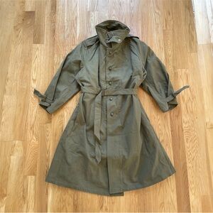 French Army M-35 Motorcycle Jacket Overcoat Vintage 40s Military Coat Size 3 XL